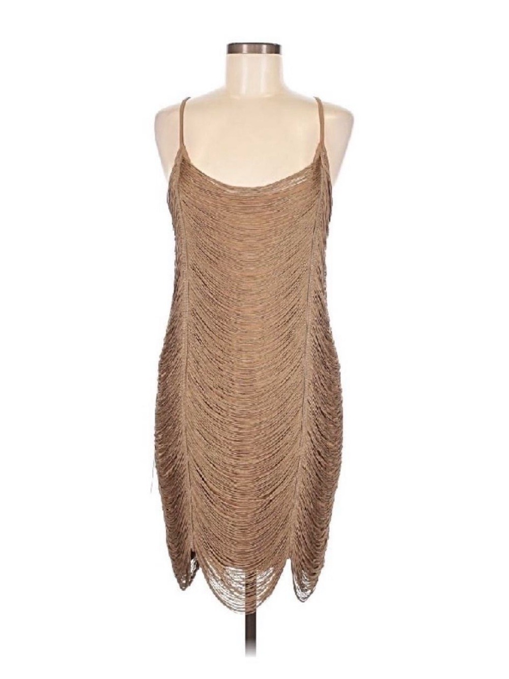 H&M Brown Fringe Mini Dress